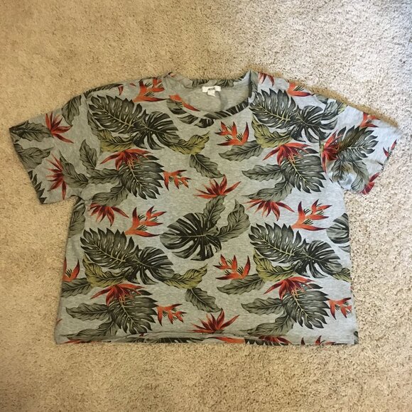 Tropical Botanical Floral Cotton Short Sleeve Tee - Picture 11 of 14
